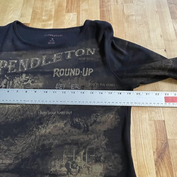Pendleton Top Graphic‎ Rodeo Round Up Pullover Tee Womens Medium EUC - Picture 8 of 10